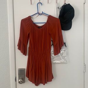 Topshop rust colored romper
